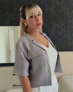 شومیز لینن جیب‌دار - تصویر 2